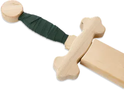 Schwert Edelmann Set, 56cm natur m. grüner Wickelung - Bild 2